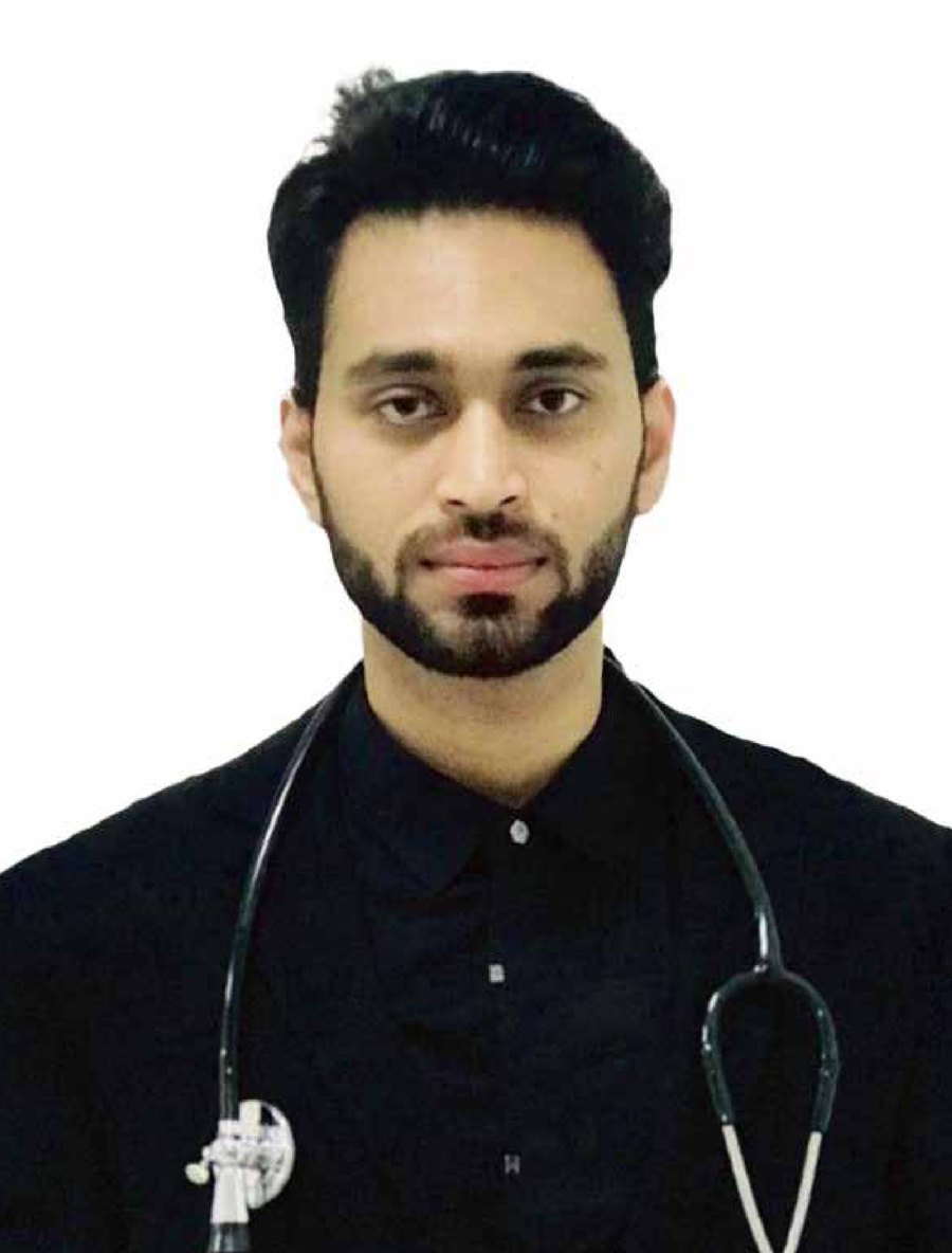 Portrait of Dr. Asif Mohammed wearing a stethoscope